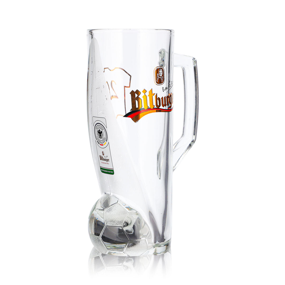 Bitburger Bier Glas 0,4l Krug DFB-Premium Alkoholfrei Trikotnummer 2 – Ansicht 3