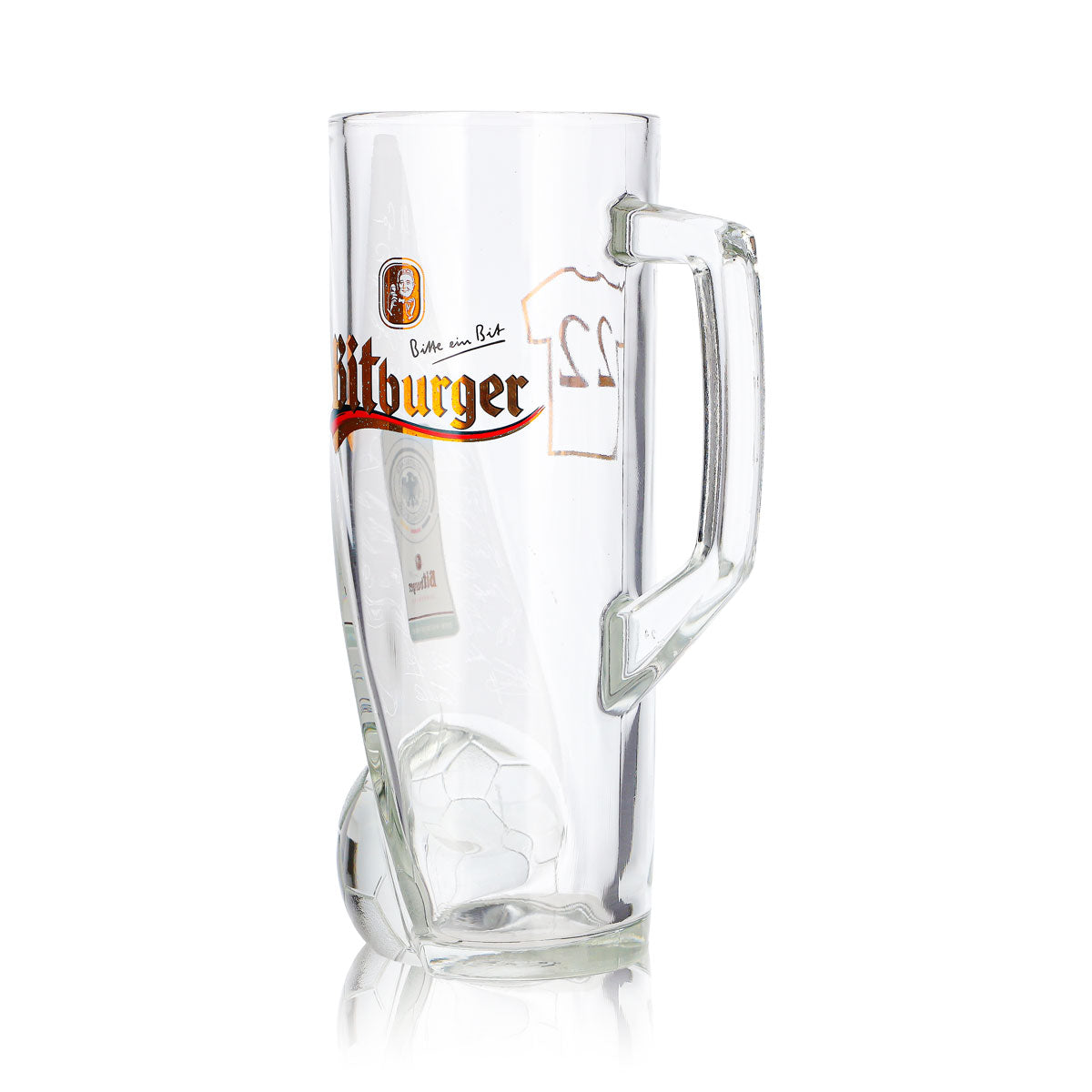 Bitburger Bier Glas 0,4l Krug DFB-Premium Alkoholfrei Trikotnummer 22 – Ansicht 6