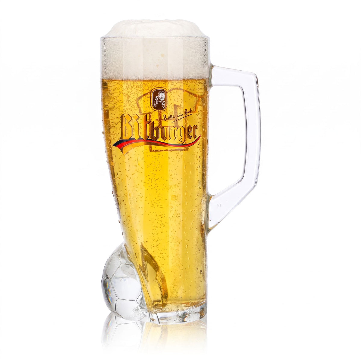 Bitburger Bier Glas 0,4l Krug DFB-Premium Alkoholfrei Trikotnummer 14