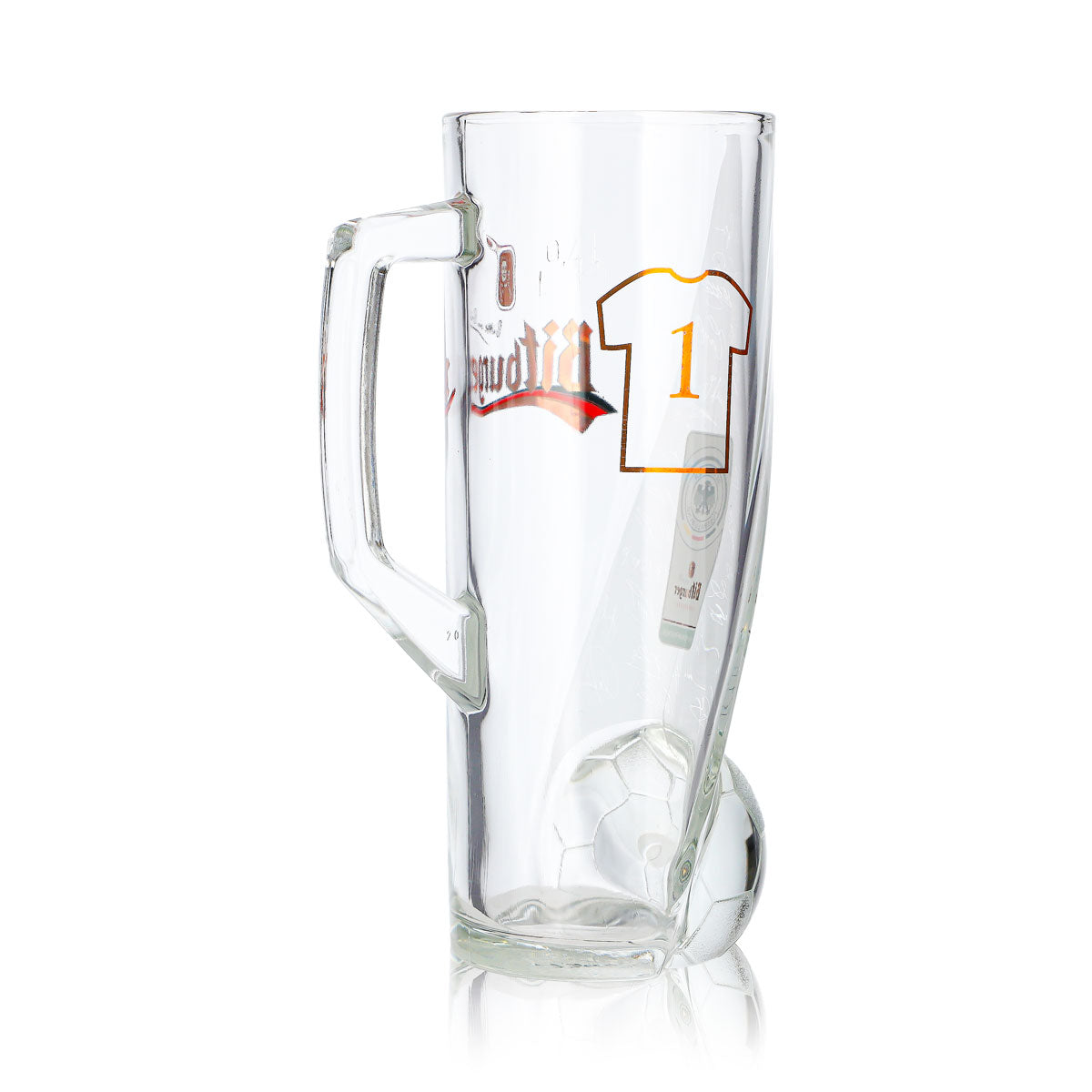 Bitburger Bier Glas 0,4l Krug DFB-Premium Alkoholfrei Trikotnummer 1 – Ansicht 5