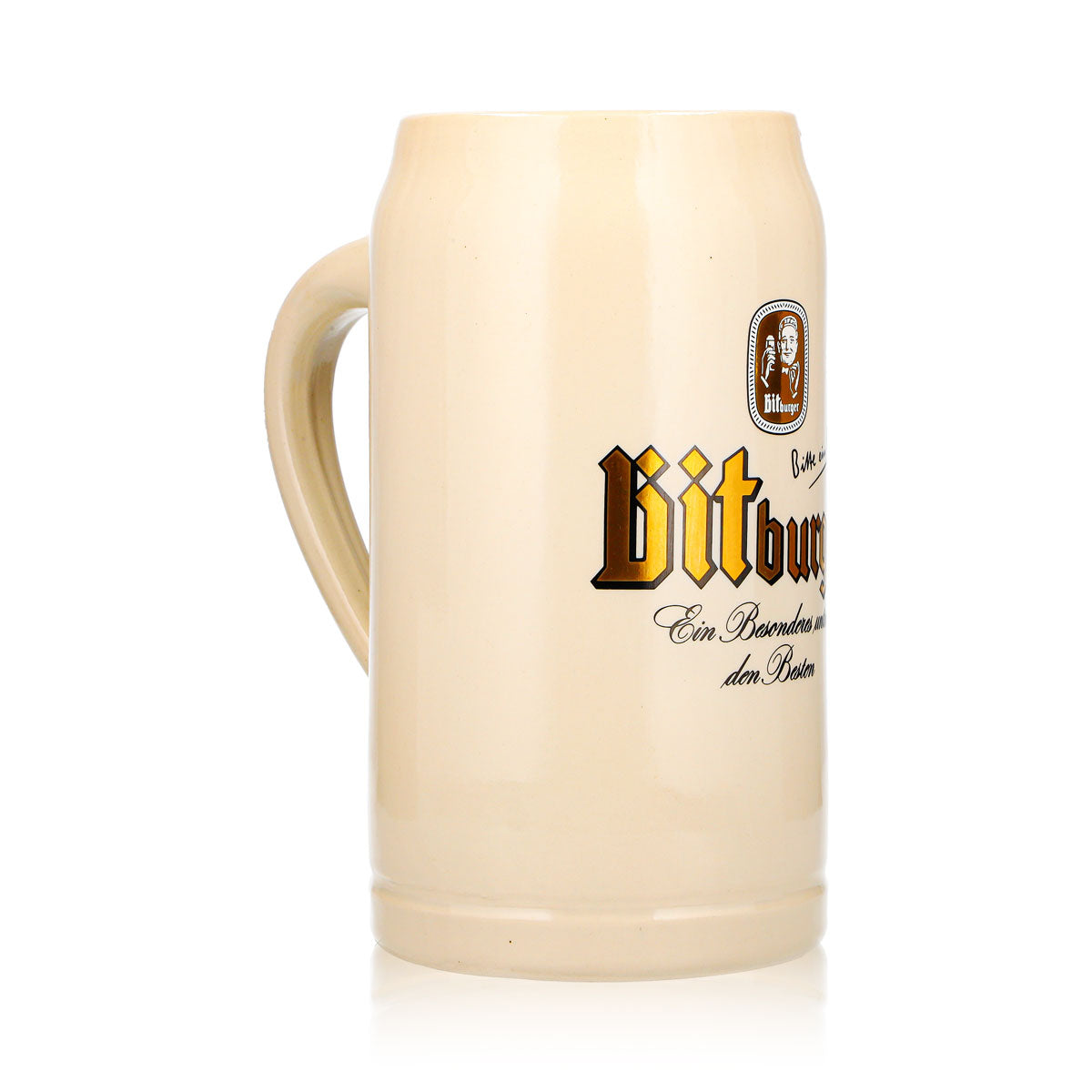 Bitburger Bier Glas 1l Tonkrug Sahm Ton Bayer Krüge – Ansicht 3