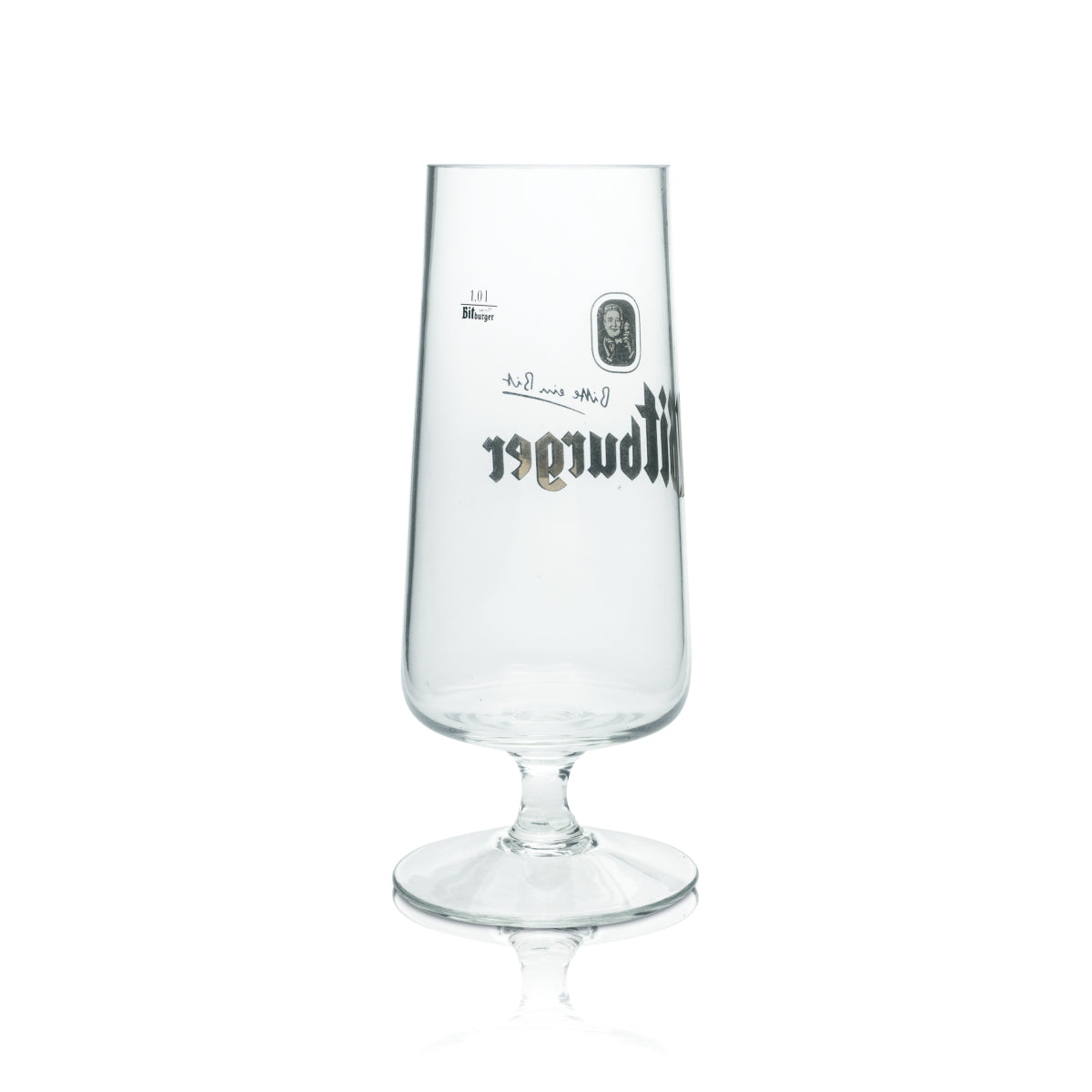 Bitburger Bier Glas 1l XL Pokal Tulpe Gläser Stiefel Stiel Brauerei Beer Becher – Ansicht 2