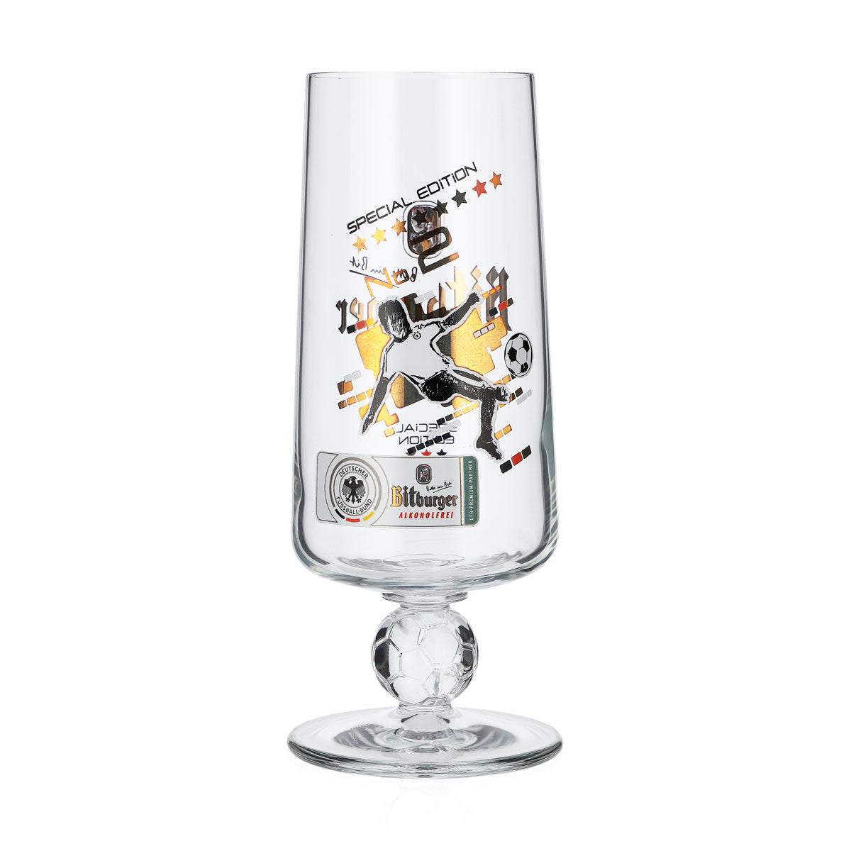 Bitburger Bier Glas Biergläser 0,25l Special Edition No.2 Fußball Pokal Tulpe – Ansicht 3