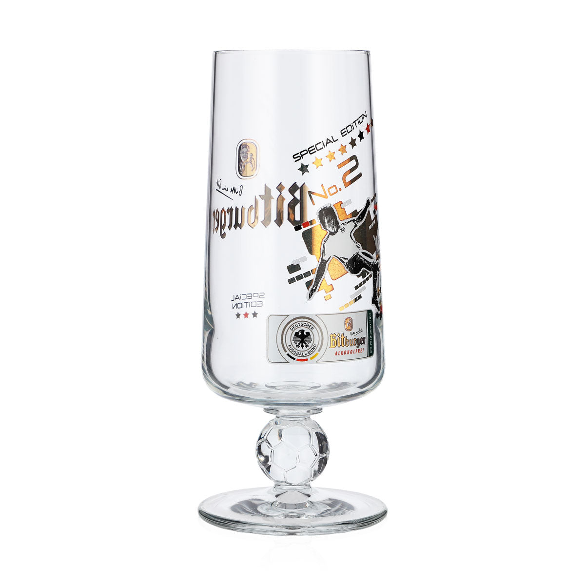 Bitburger Bier Glas Biergläser 0,25l Special Edition No.2 Fußball Pokal Tulpe – Ansicht 4