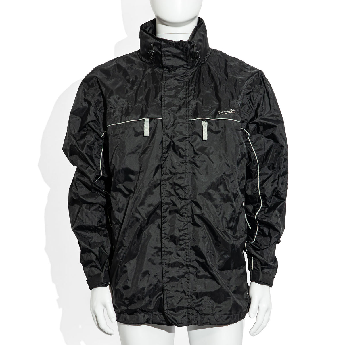 Bitburger Bier Glas Gr,XL Polyester Regenjacke mit Kaputze Jacke Gr.XL schwarz