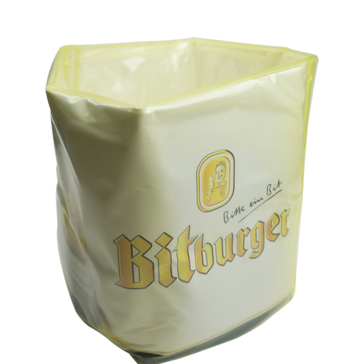 Bitburger Bier Kühlmanschette 5l Fass Beige Gold Flaschenkühler Kühlpad Flaschen – Ansicht 3