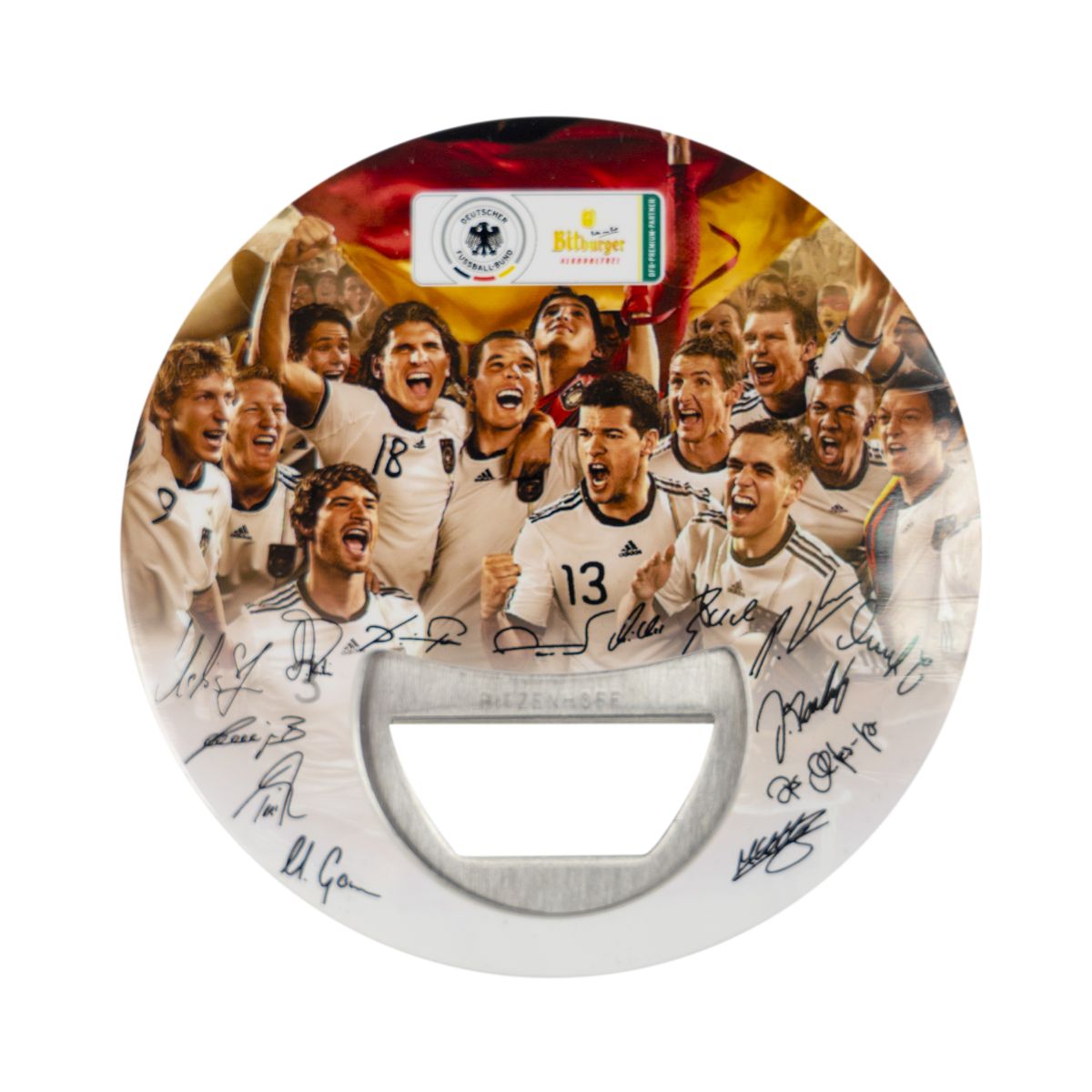 Bitburger Flaschenöffner Sonderedition DFB Fußballnationalmannschaft Sammler – Ansicht 2