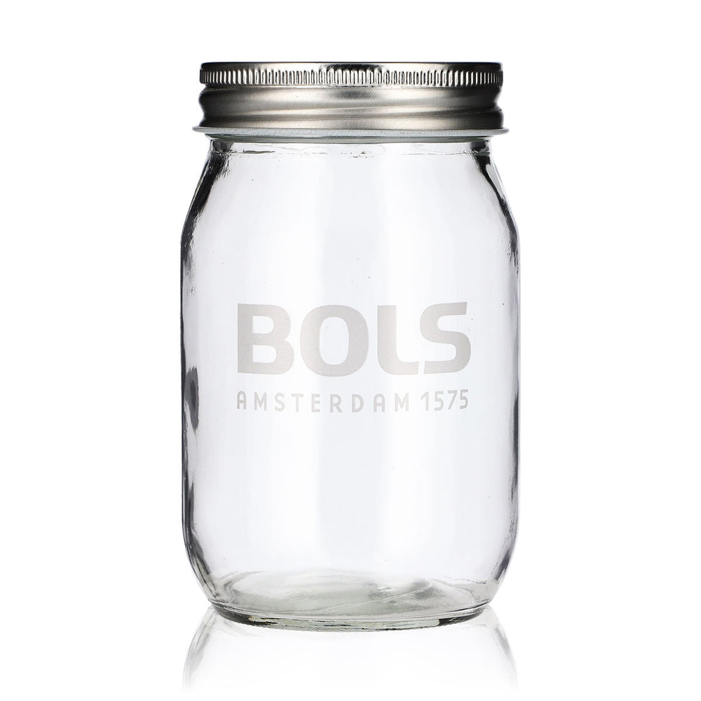 Bols Glas 0,47l Flasche Loch für Strohalm Milchflasche