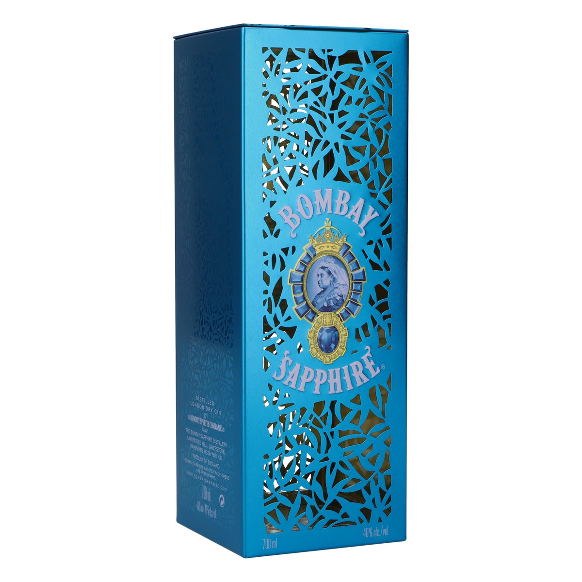 Bombay Sapphire Gin Flaschenbox Blechdose Küchendeko 700ml blau