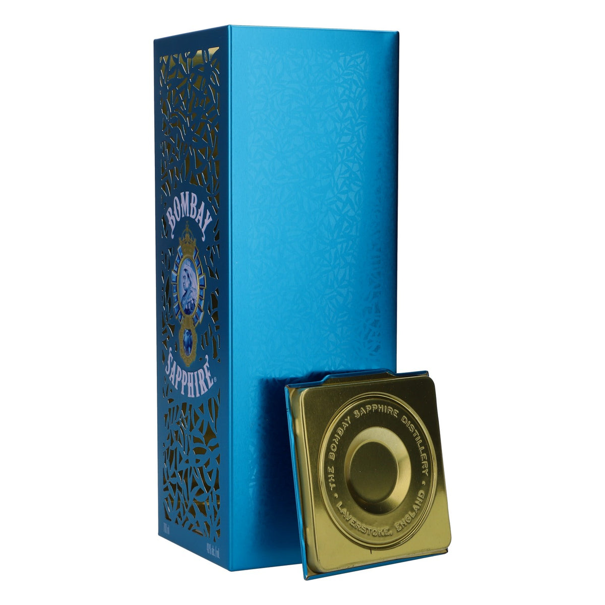 Bombay Sapphire Gin Flaschenbox Blechdose Küchendeko 700ml blau – Ansicht 4