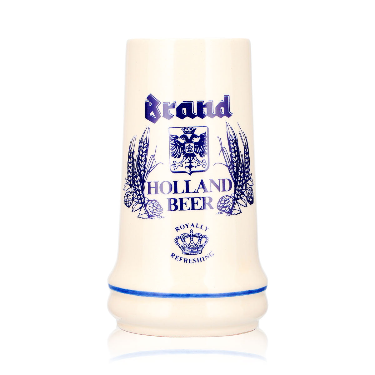 Brand Bier Glas Tonkrug 0,55l Bierseidel Holland Royally Refreshing Keramik – Ansicht 2