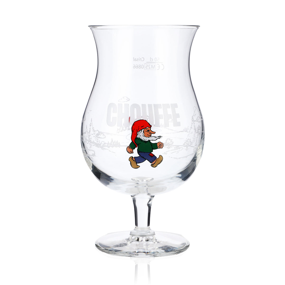 Brasserie D'Achouffe Bier Glas Gläser 0,5l Pokal "Chouffe" laufender Zwerg
