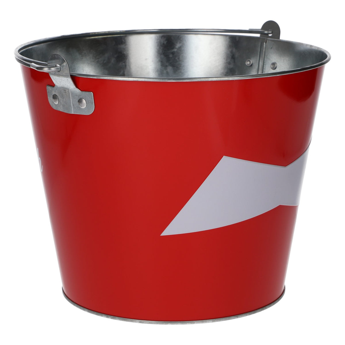 Budweiser Bier Eiseimer Durchmesser 23,5 neu Metall rot – Ansicht 2