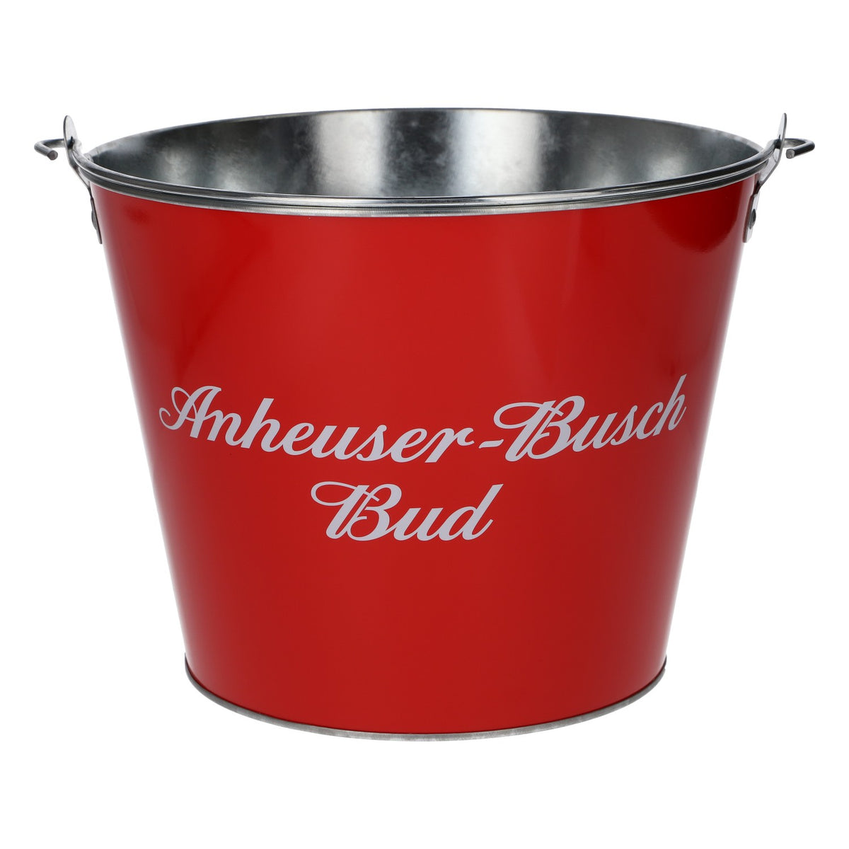 Budweiser Bier Eiseimer Durchmesser 23,5 neu Metall rot – Ansicht 3