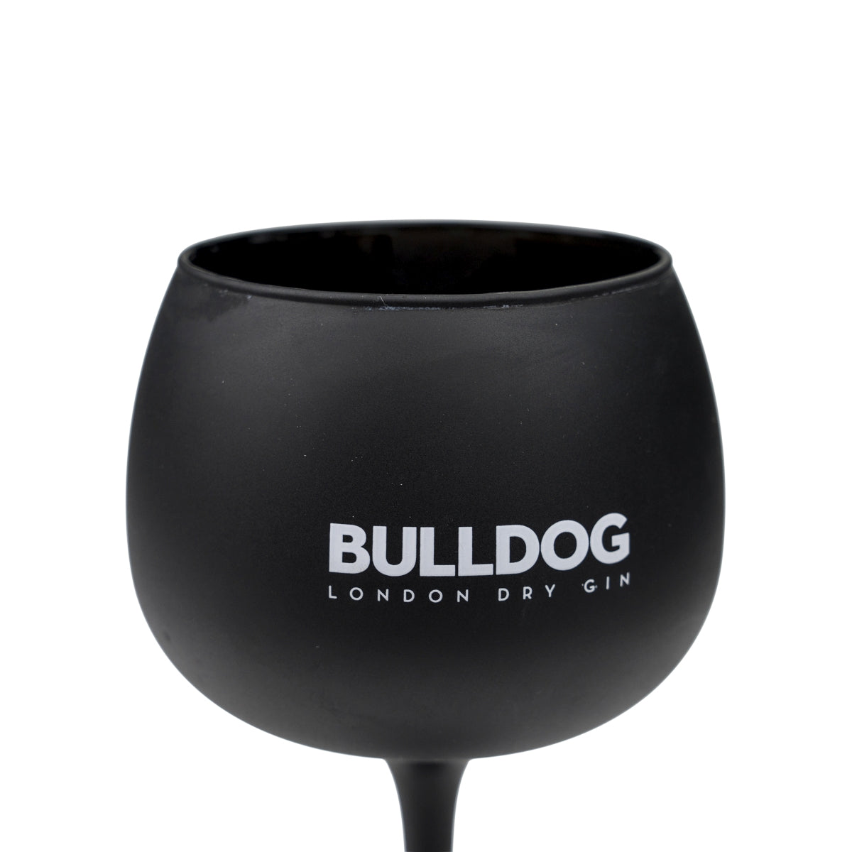 Bulldog Gin Glas 0,4l Ballon Longdrink Cocktail Gläser Matt Schwarz London Tonic – Ansicht 2
