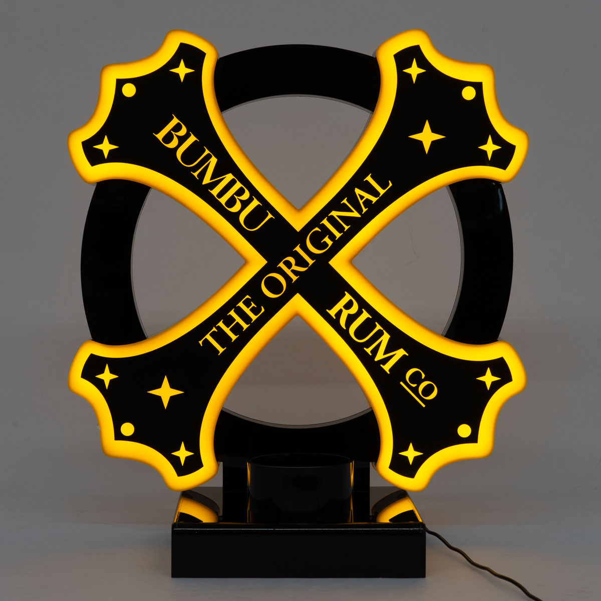 Bumbu Rumflaschen Glorifier Luminated LED Aufsteller Flaschenpräsentierer Merch