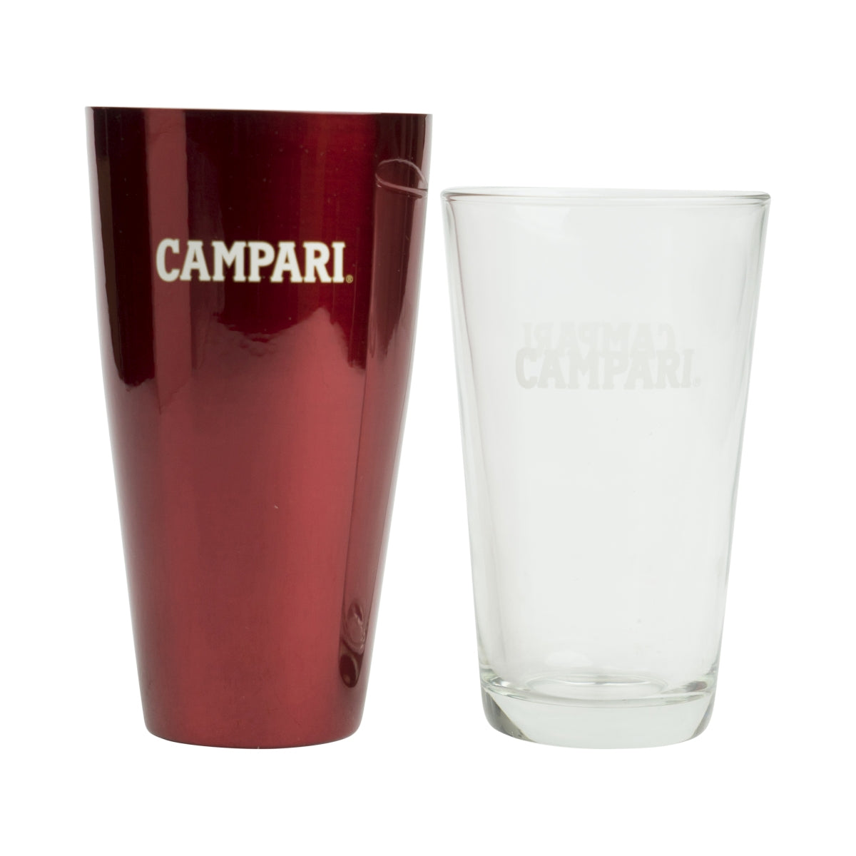 Campari Aperitif Boston Shaker Rot Cocktail Mixer Barkeeper Longdrink Logo – Ansicht 2