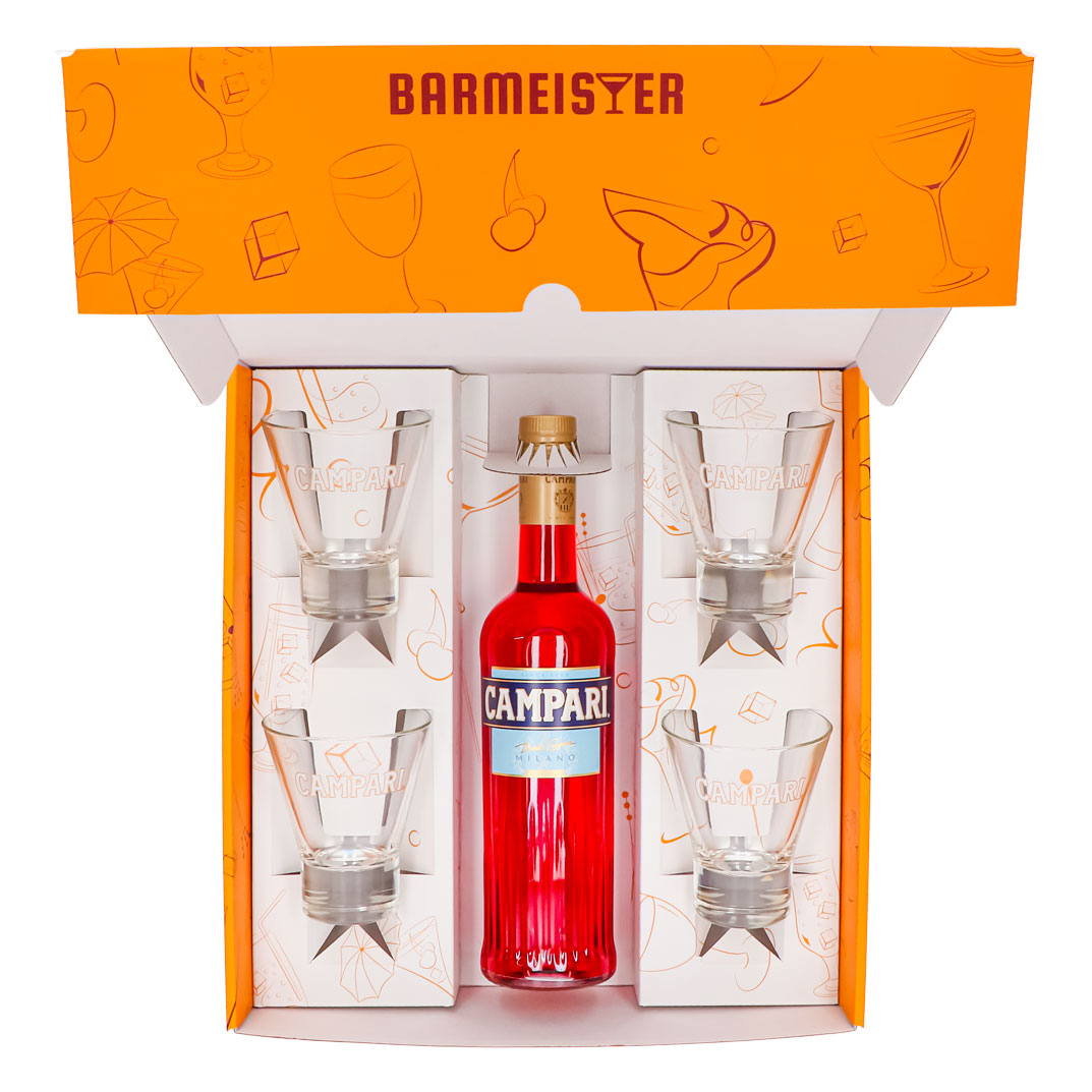 Campari Likör Geschenkset 0,7l Flasche 25 % Vol. + Tumbler–orange – Ansicht 5