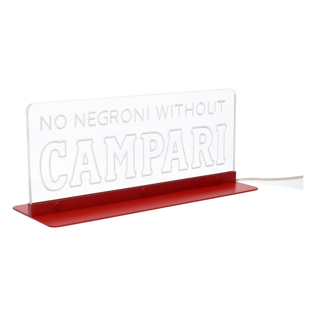 Campari Likör LED Leuchtreklame Schild "No Negroni Without Campari" – Ansicht 3