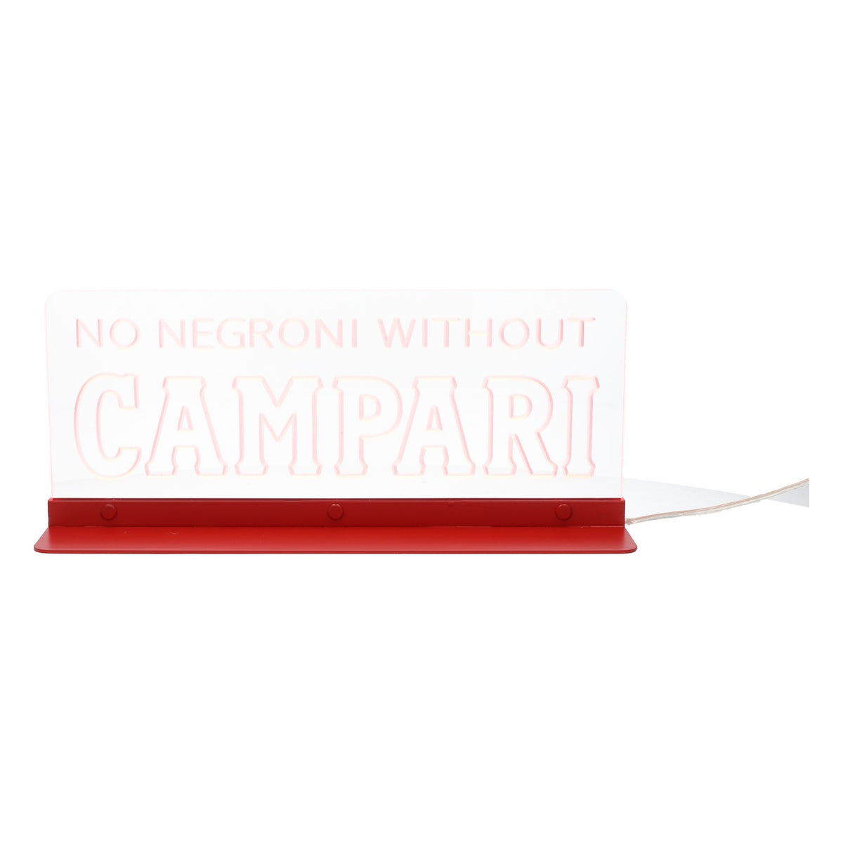 Campari Likör LED Leuchtreklame Schild "No Negroni Without Campari" – Ansicht 5