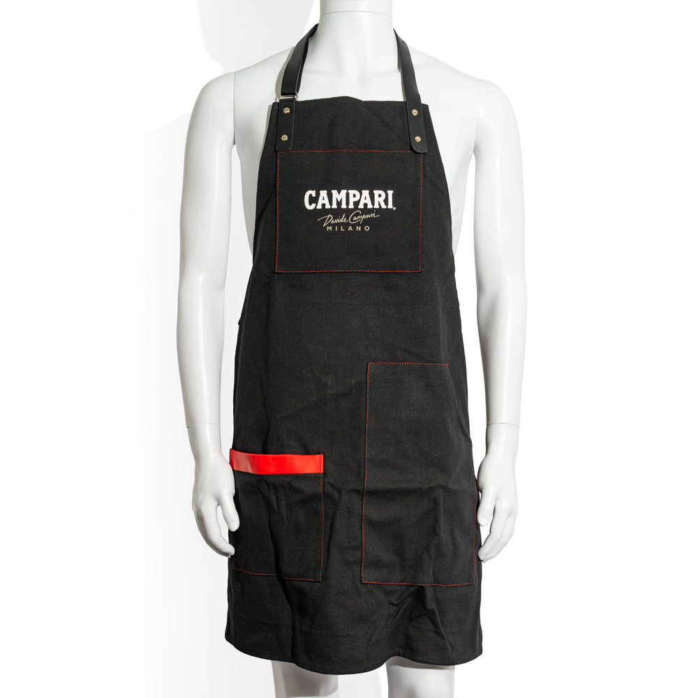 Campari Likör Schürze Kellnerschürze Bistroschürze ServiceSchwarz "Milano"