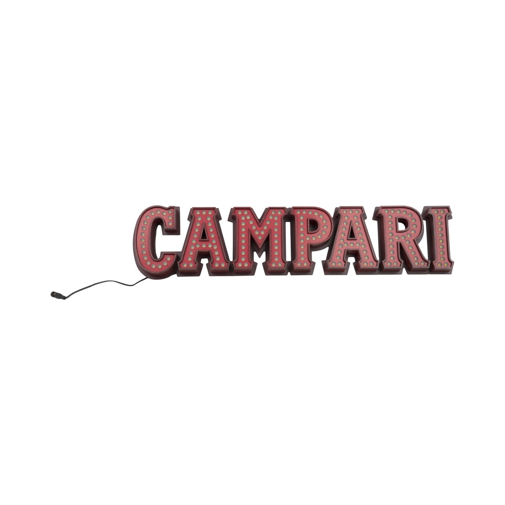 Campari Negroni Leuchtreklame Buchstaben rot LED Schild Werbung Tafel Wand Sign