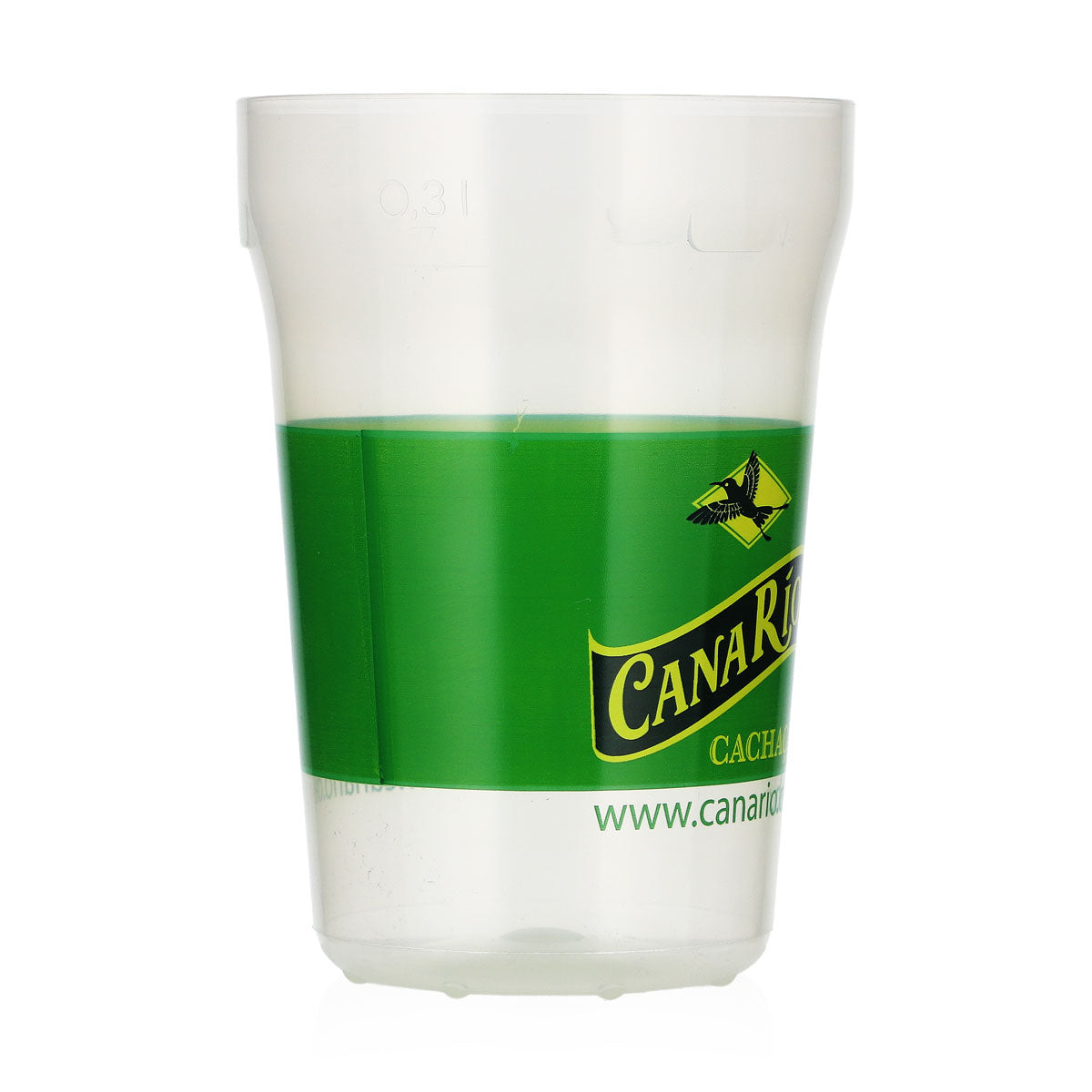 Canario Rum Glas 0,3l Kunststoff Brazil Mehrwegbecher – Ansicht 2