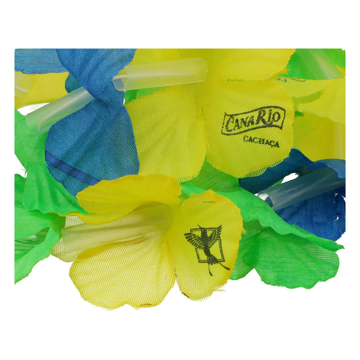 Canario Rum Halskette Blumenkette Brasilien Style gelb grün blau Party Deko – Ansicht 2