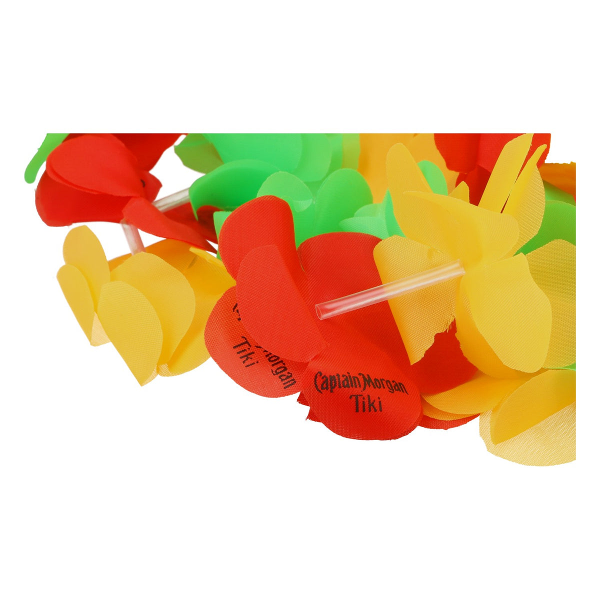 Captain Morgan Rum Halskette Hoola-Kette Blumenkette Tiki neu Papier bunt Glas – Ansicht 2