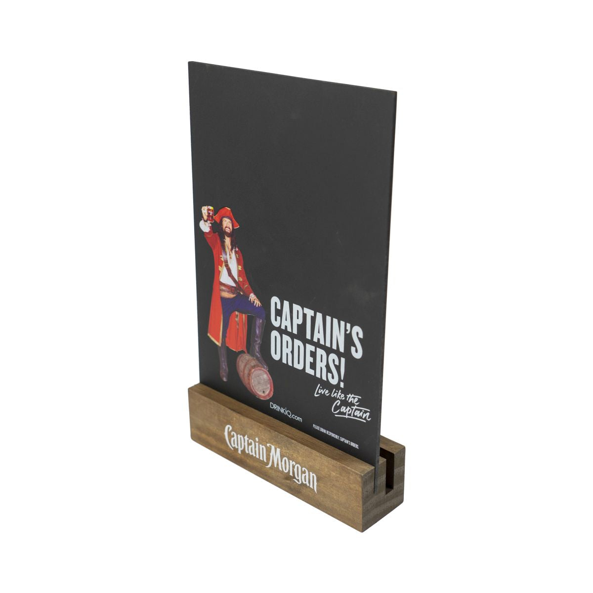 Captain Morgan Tischaufsteller Kreidetafel Menükartenhalter Captain's Orders! – Ansicht 2