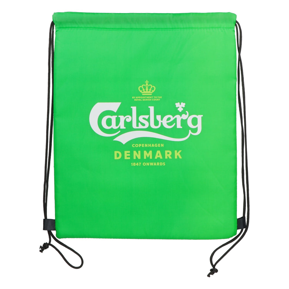 Carlsberg Bier Tragetasche Grün Drawstring Bag Turnbeutel Fanartikel