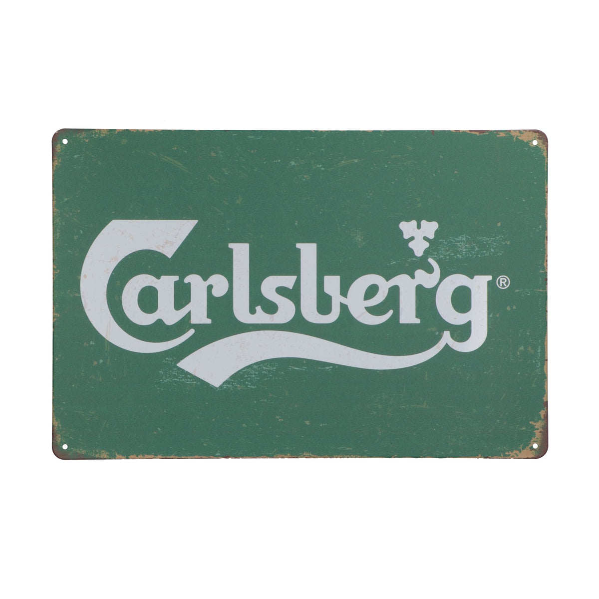 Carlsberg Bier Werbeschild Nostalgie Blechschild 30x20cm grün neu Metall Wand