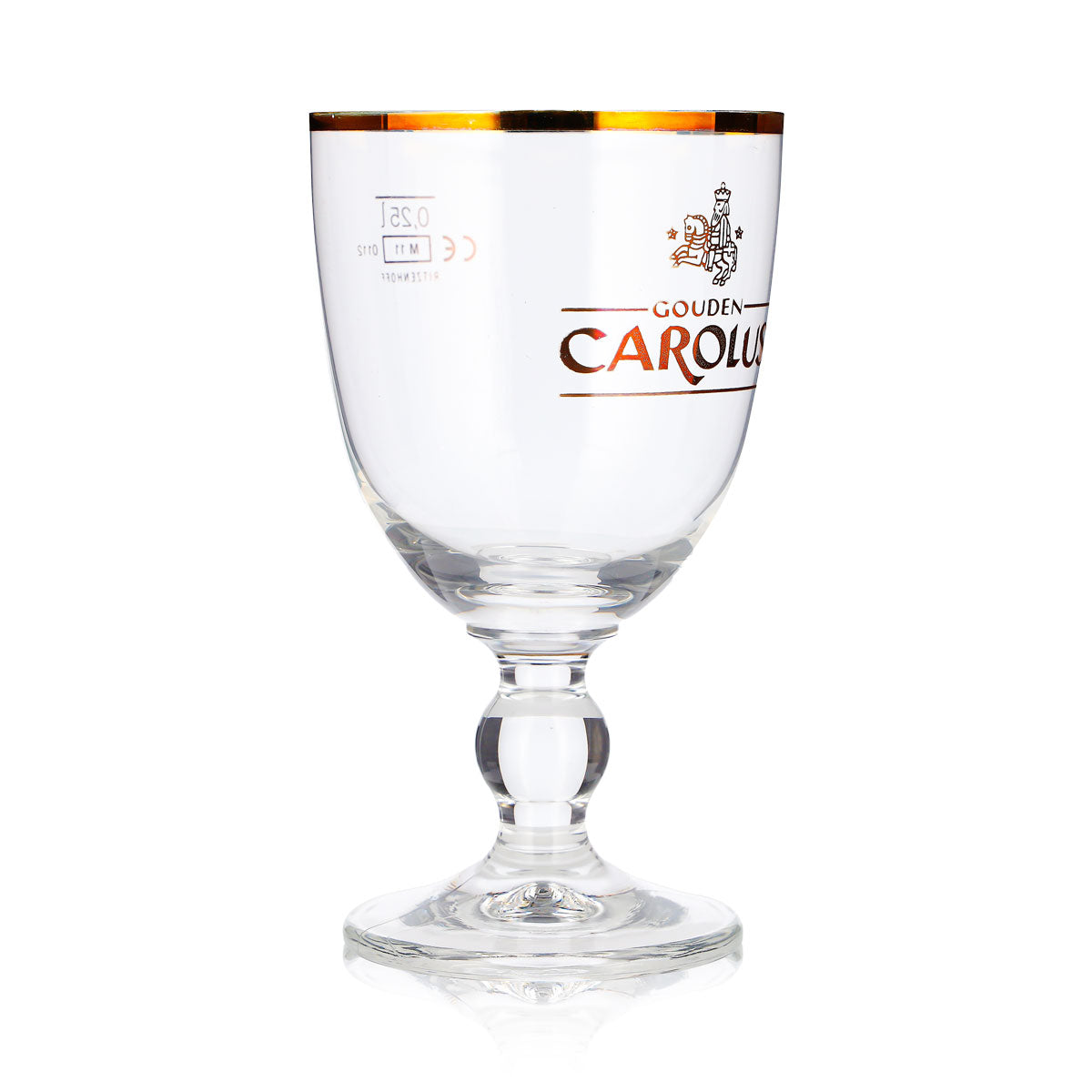 Carolus Bier Glas 0,25l Pokal Tulpe Goldrand Ritzenhoff – Ansicht 3