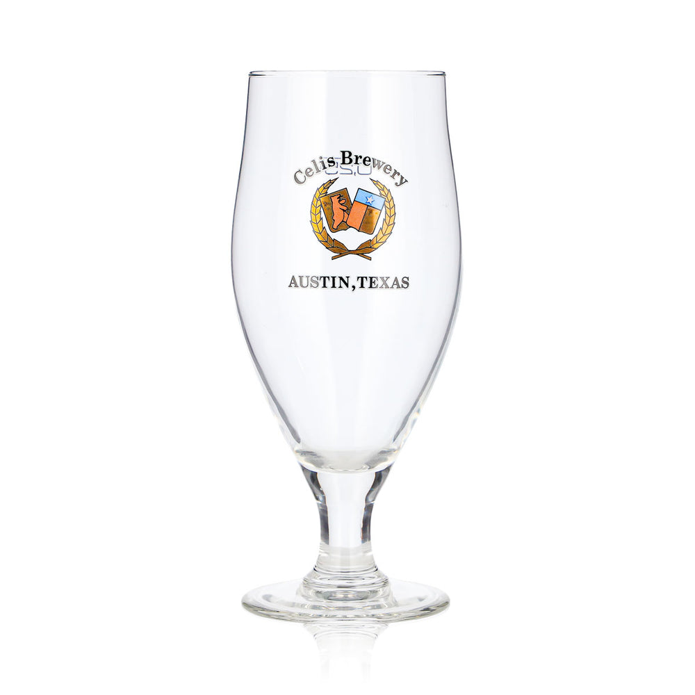 Celis Brewery Bier Glas 0,25l Pokal Austin, Texas Bronze Logo