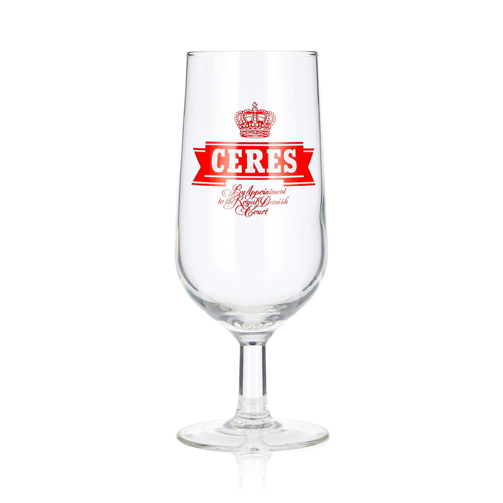 Ceres Bier Glas 0,3l Pokal rotes Logo
