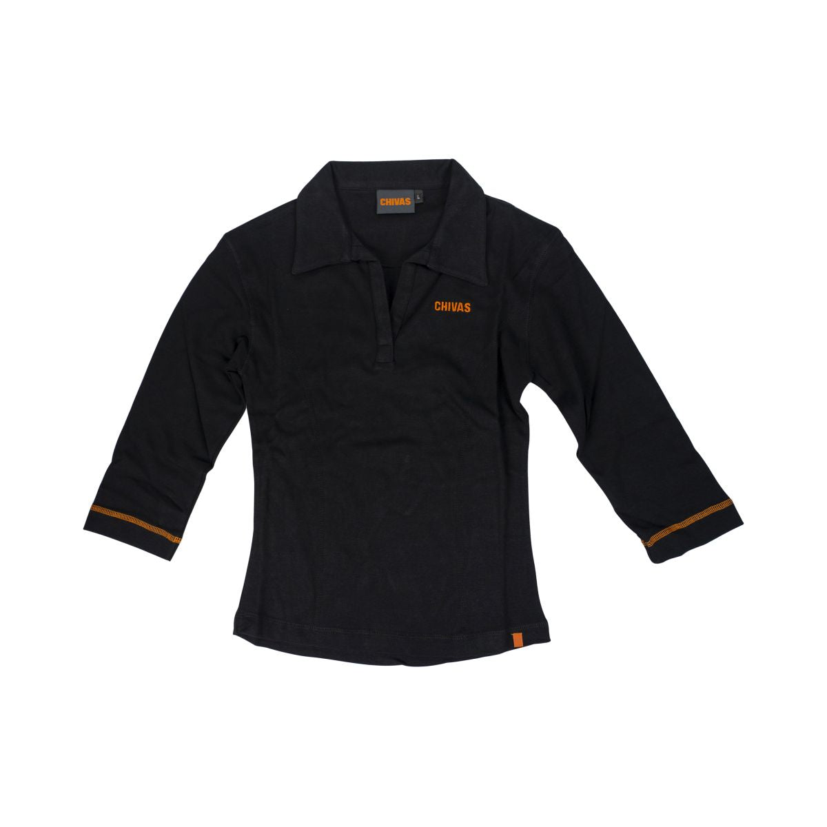 Chivas Regal Shirt Polo Hemd Girly Shirt Größe L Langarm Schwarz Logostickerei
