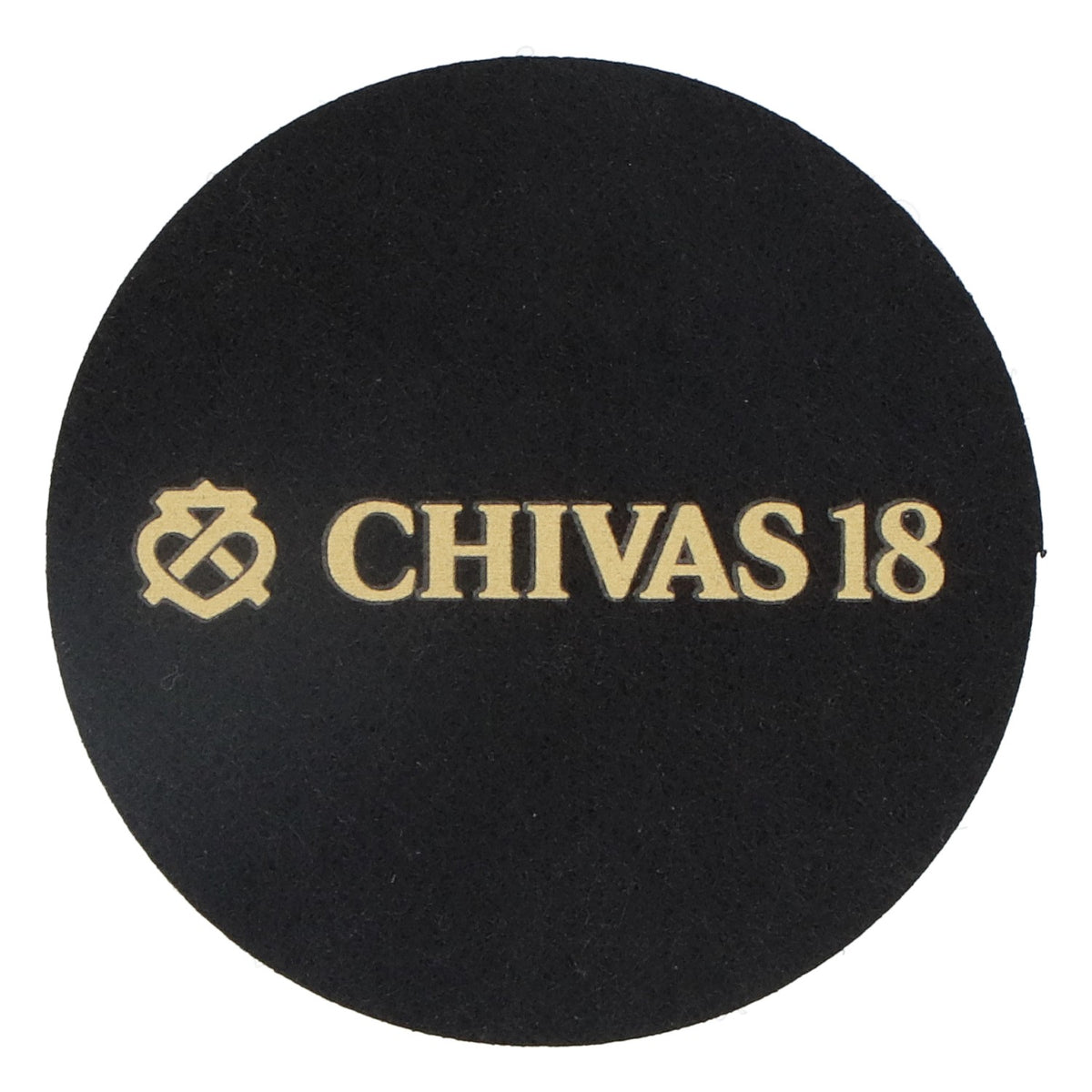 Chivas Regal Whiskey Filz Untersetzer Schwarz 6,2cm Durchmesser "Chivas 18" – Ansicht 2