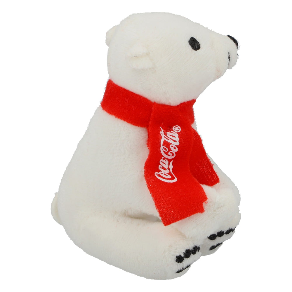 Coca Cola Kuscheltier Eisbär sitzend mit Schal 11cm Sammlerstück Geschenkidee