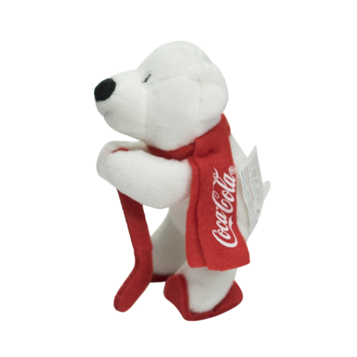 Coca Cola Kuscheltier Eisbär Stoff Teddy Bär Hockey-Spieler Sammler Spielzeug – Ansicht 2