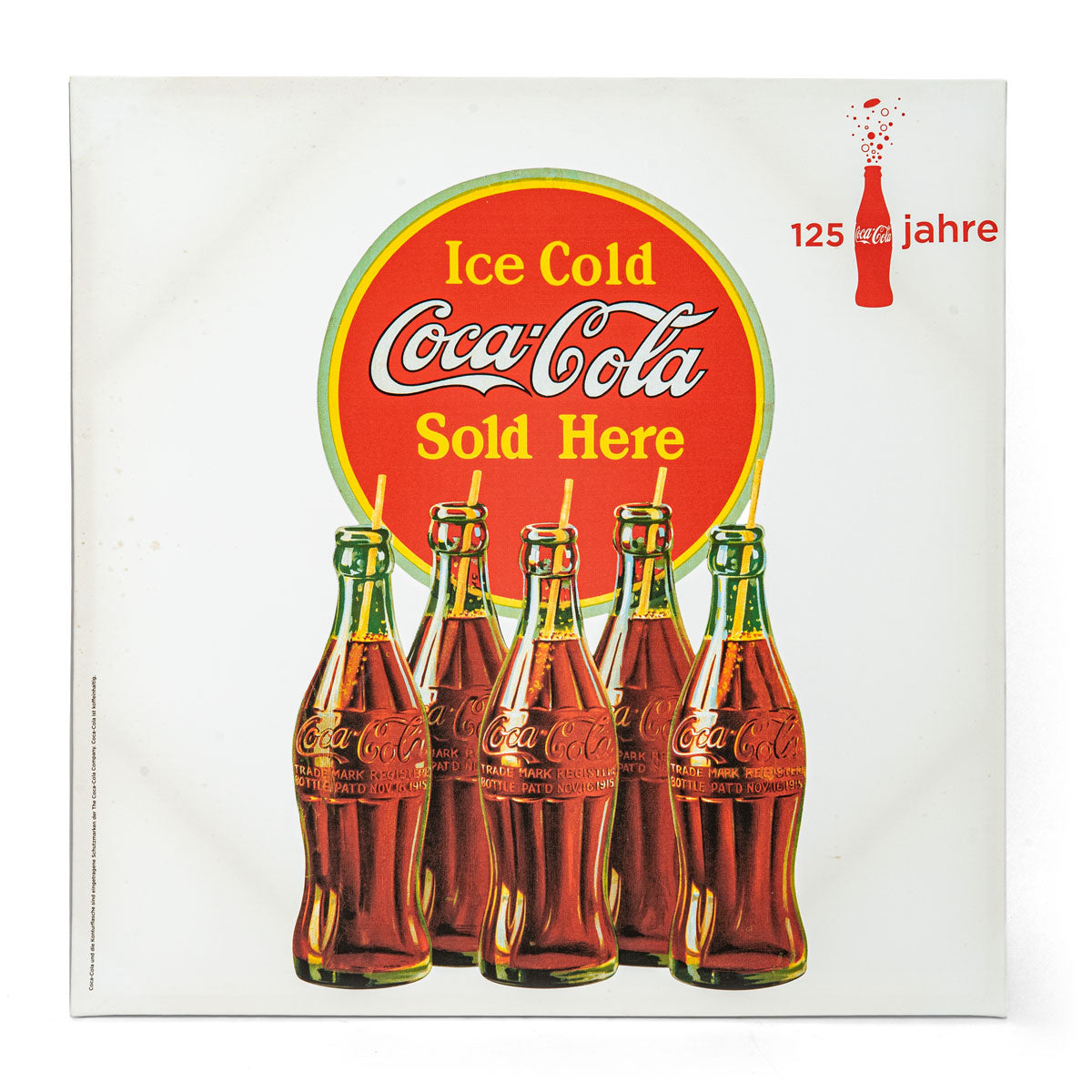 Coca Cola Leinwand Wanddeko Wandbild 80x80cm Merchandise Oldschool Sammler
