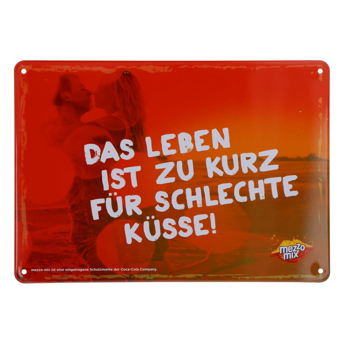 Coca Cola Softdrink Blechschild Wanddekoration Mezzo Mix 21x15cm