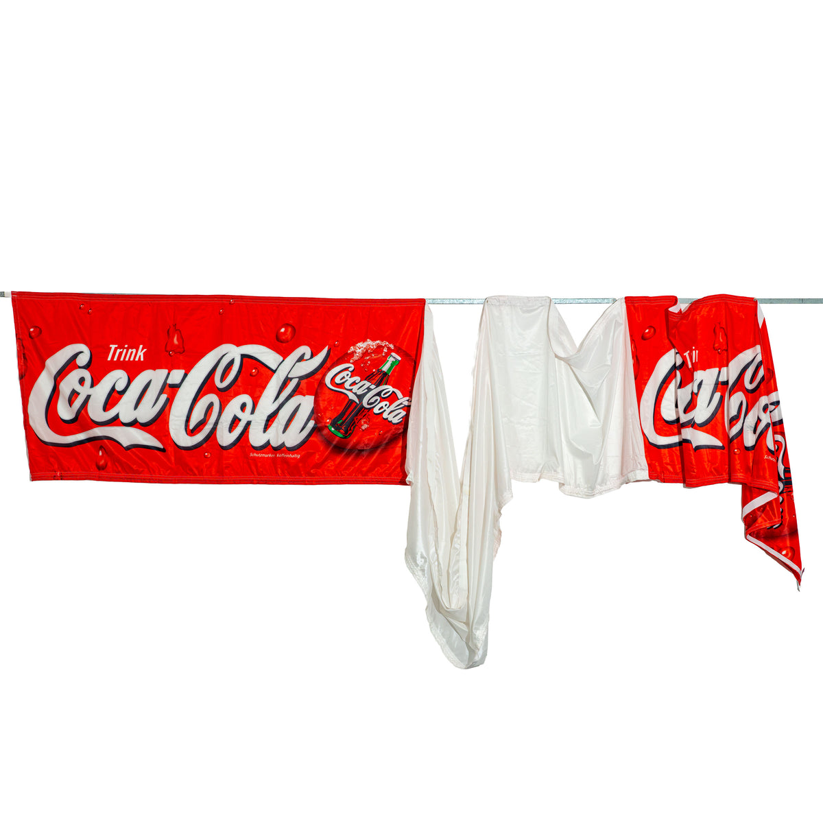 Coca Cola Softdrink Glas Banner Polyester Fahne