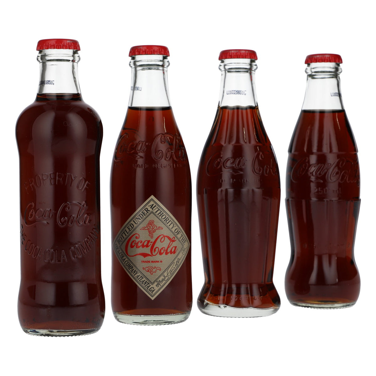 Coca Cola Softdrink Sammler-Set 125 Jahre Lebensfreude! 4 Flaschen – Ansicht 3