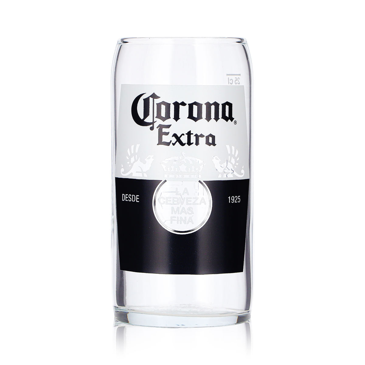 Corona Bier Glas 0,25l Willi Becher Corona Extra edles Kontur-Relief geeicht für Gastronomie – Ansicht 2