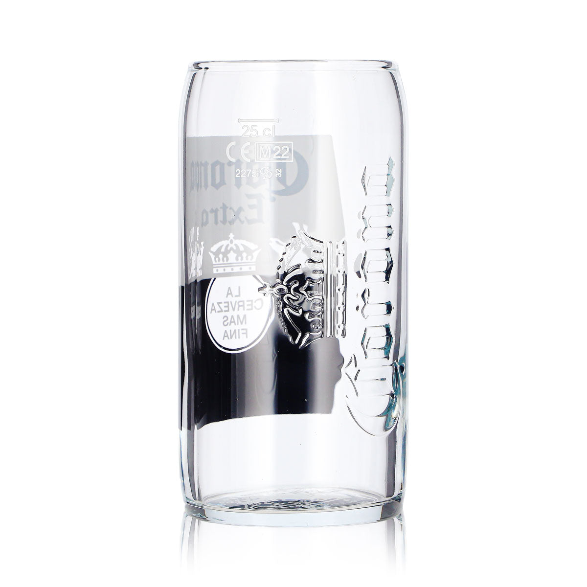 Corona Bier Glas 0,25l Willi Becher Corona Extra edles Kontur-Relief geeicht für Gastronomie – Ansicht 4