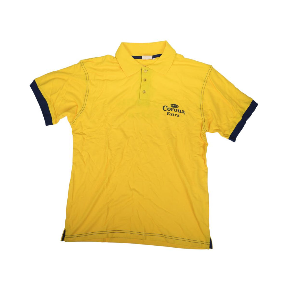 Corona T-Shirt Polo Hemd Größe XL Herren Gelb Kleidung Logostickerei Gastro