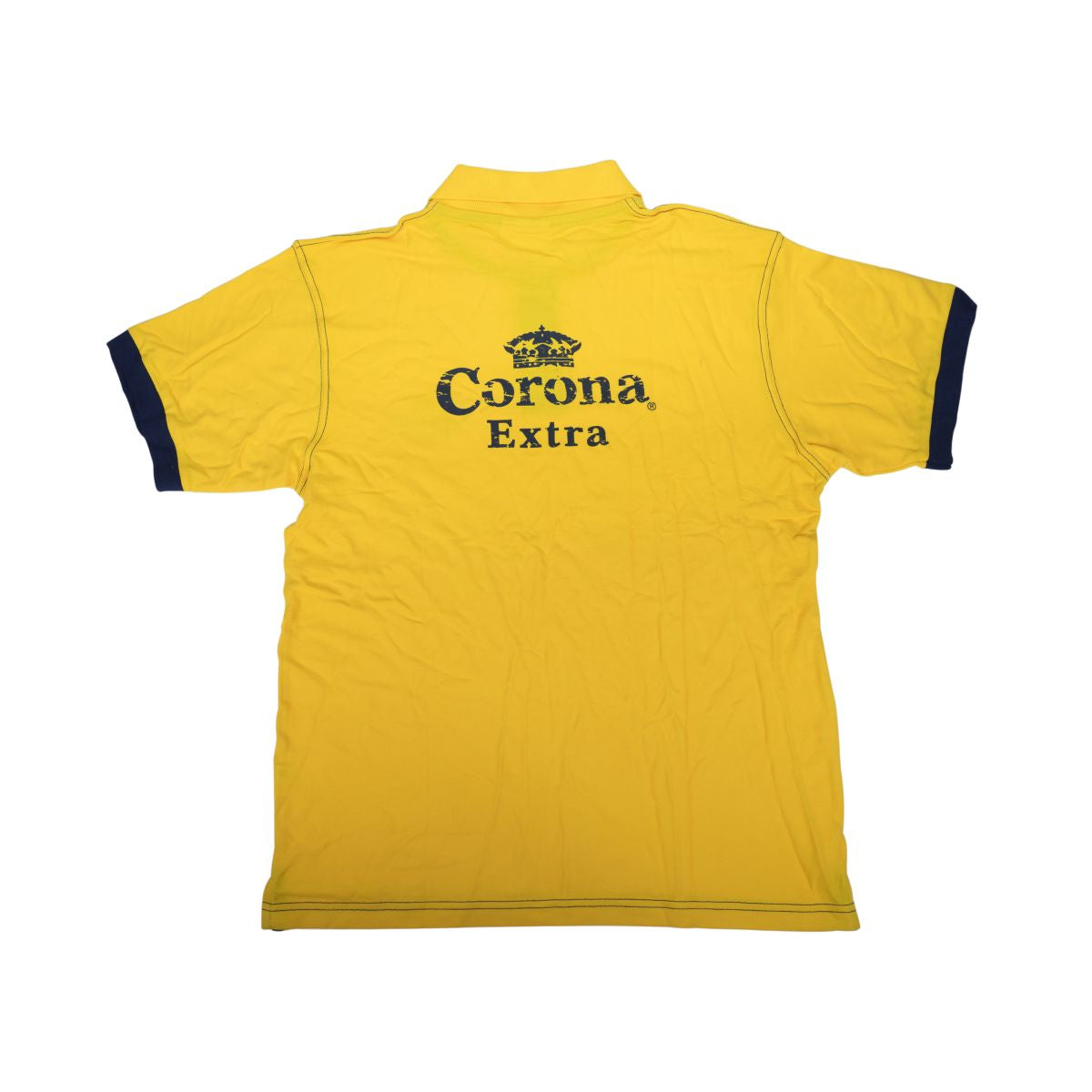 Corona T-Shirt Polo Hemd Größe XL Herren Gelb Kleidung Logostickerei Gastro – Ansicht 2