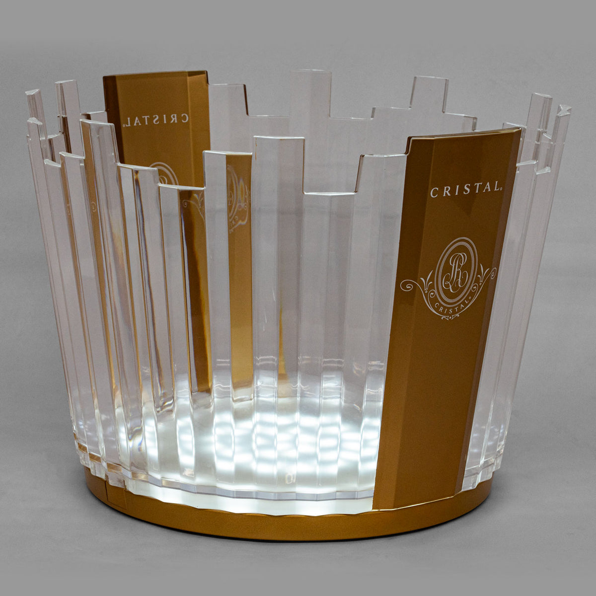 Cristal Champagner Flaschenkühler LED Luminous Ice Bowl Eiswürfelbehälter – Ansicht 6