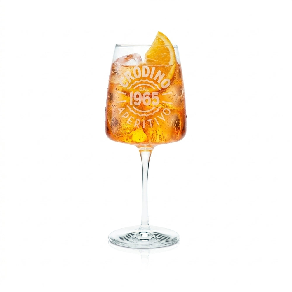 Crodino Aperitivo Glas 48cl Weinglas 1965 Cocktail Gläser Longdrink Bitter Bar