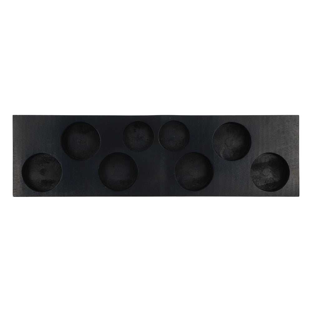 Cuervo Jose Tequila Barcaddy Shotglas Halter Holz schwarz für 8 Gläser